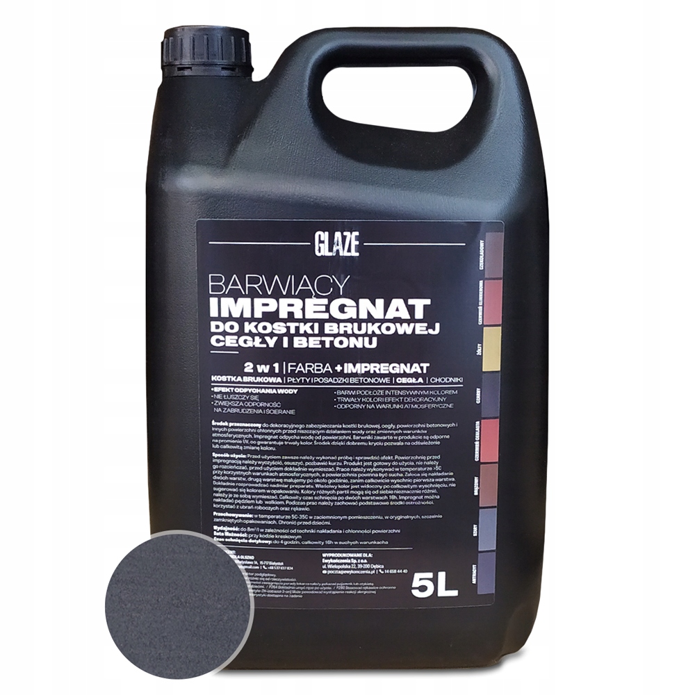 

Impregnat Do Kostki Brukowej Glaze Antracyt 5L