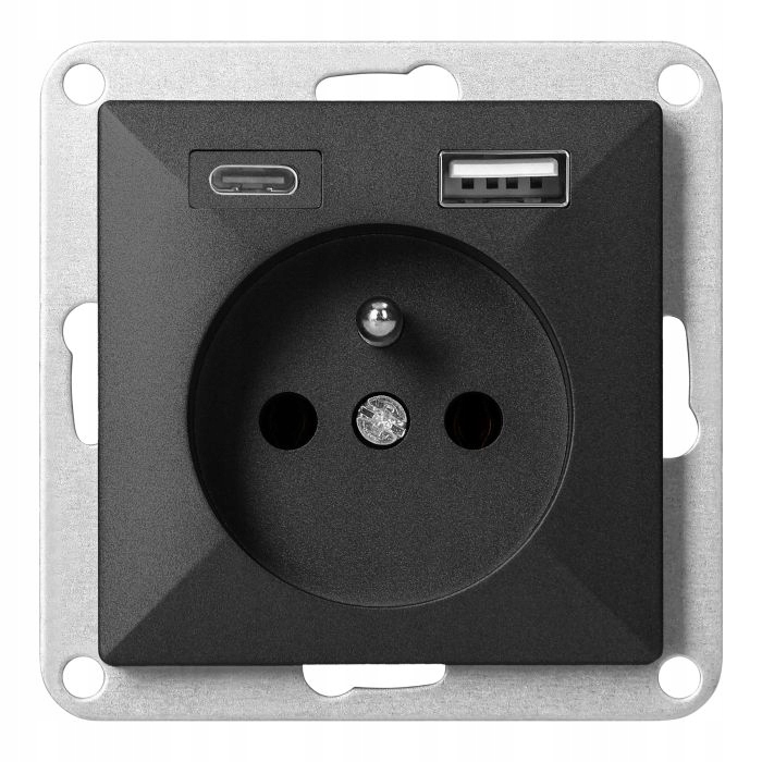 Jednotlivá podomítková zásuvka 2x Usb s nabíječkou Usb A+c Pearl 16 A