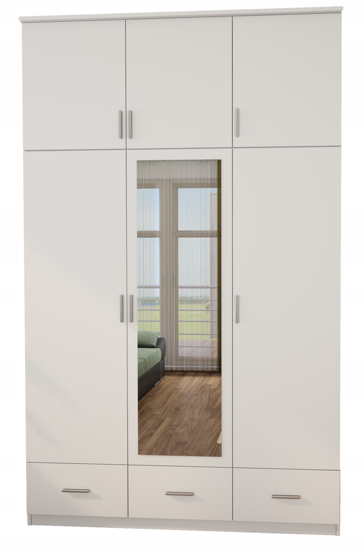 

Szafa 150 cm z Lustrem, 6 Drzwi, 3 Szuflady!!!