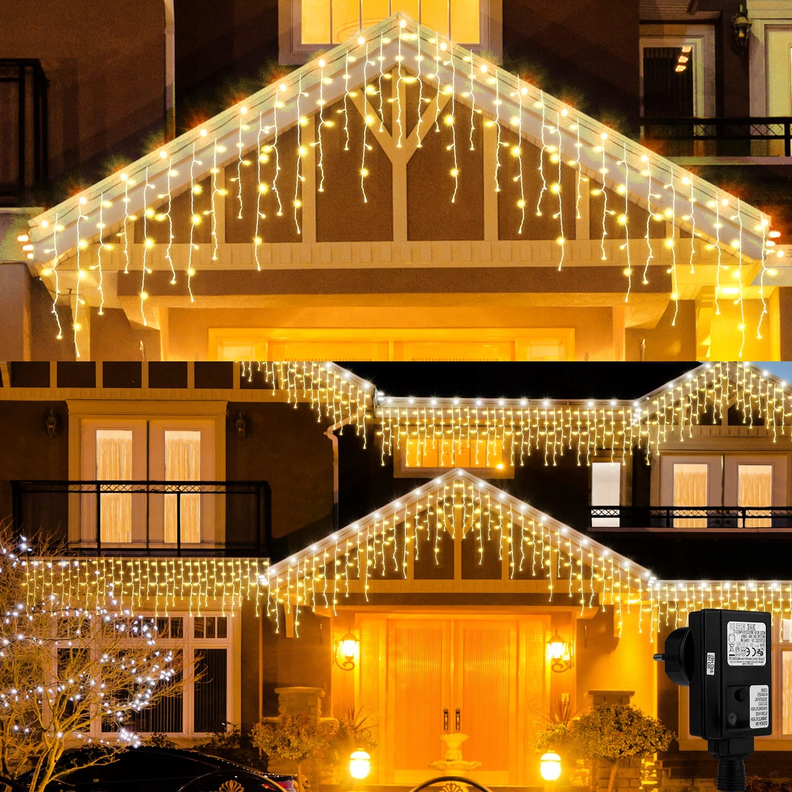LICHTERKETTE Zewnątrz 10M 400 LED IP44 Ciepła Biała Światła