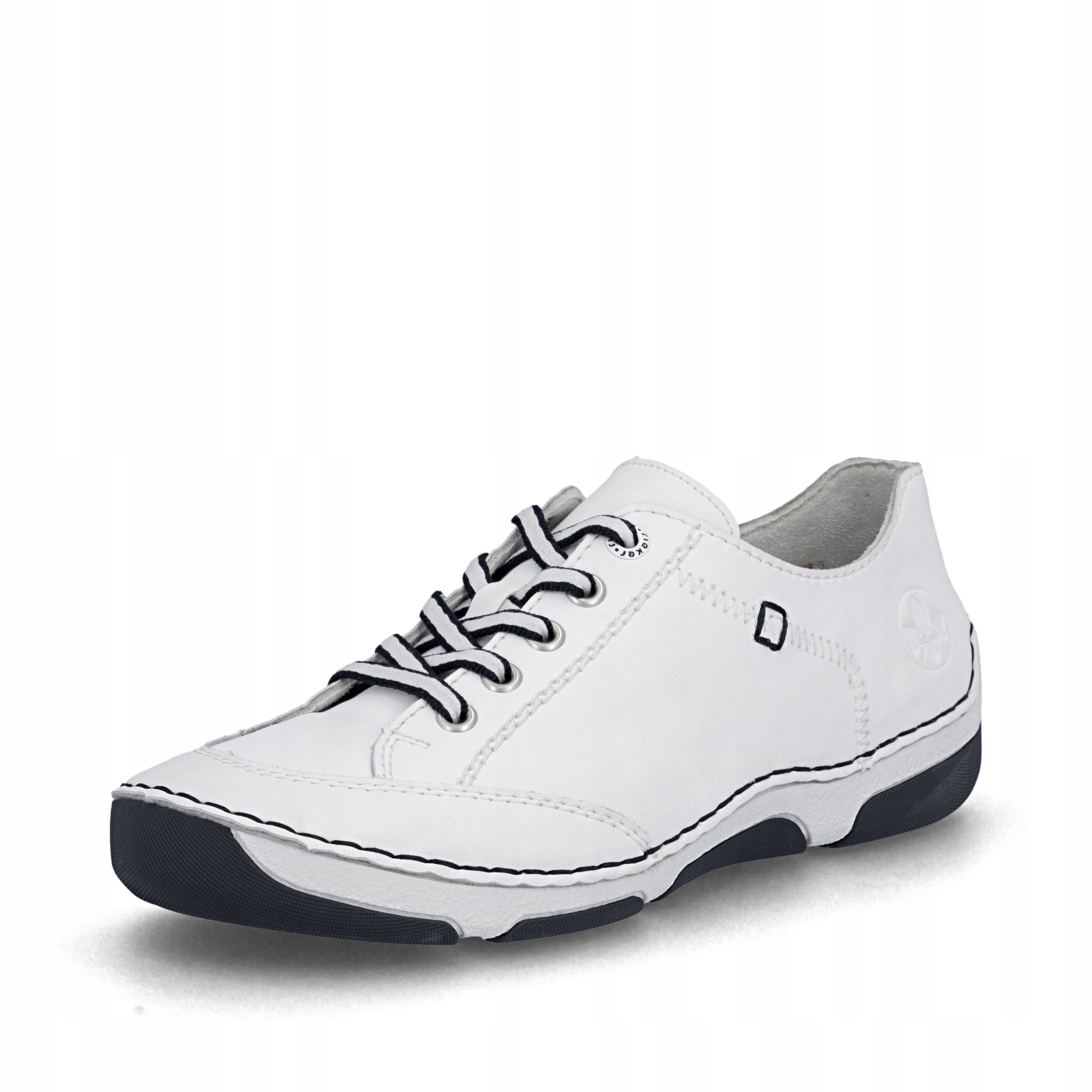 Rieker Antistress Dámské Polobotky 55901-80 Bílé Kožené vel. 38