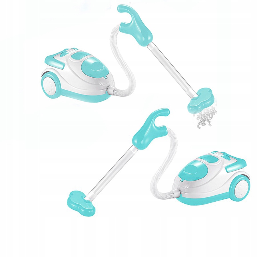 Zabawkowy Odkurzacz biało turkusowy baterie ssący Marka NORIMPEX