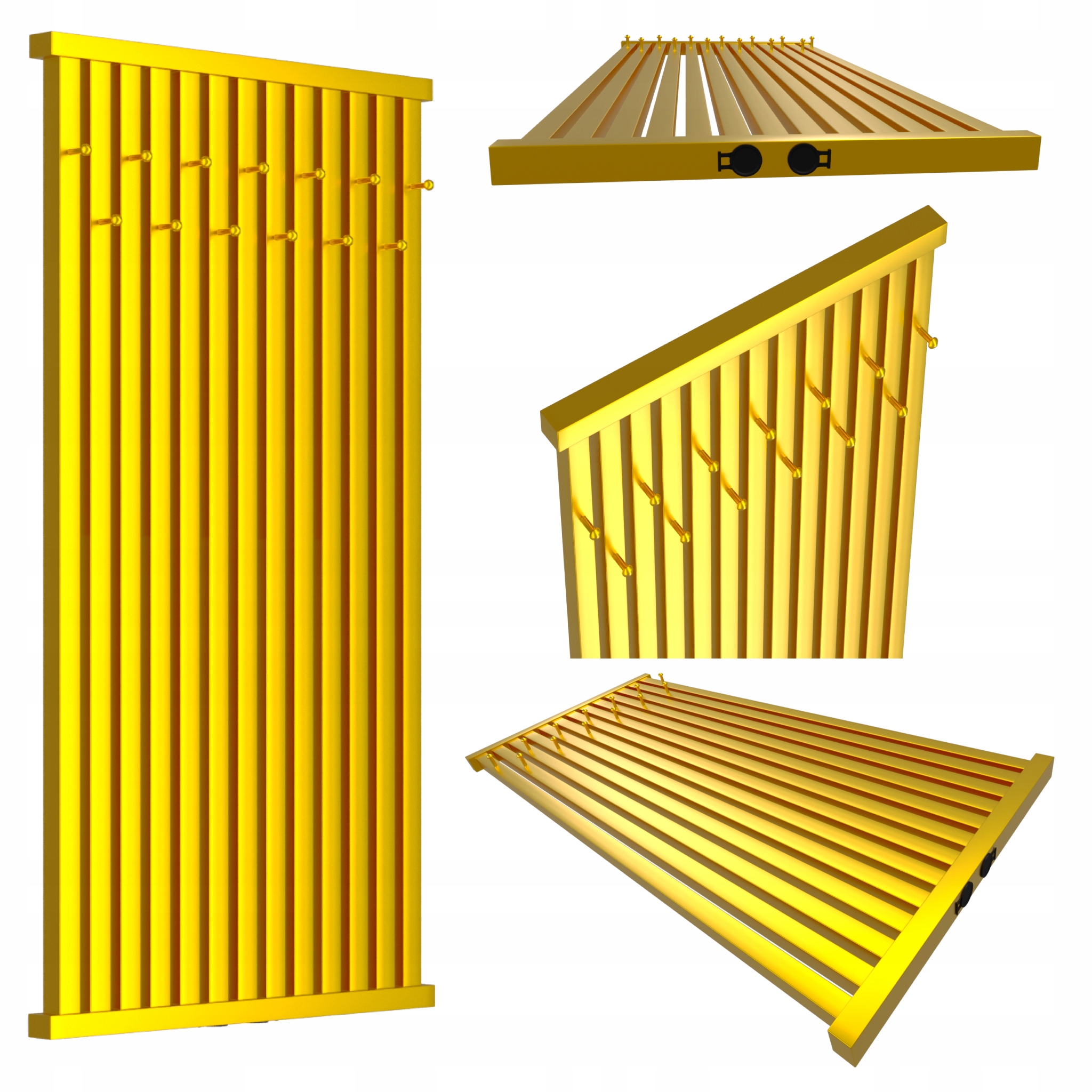 Dekorativní radiátor s věšáky Radiator Hook 120x61 Zlatý