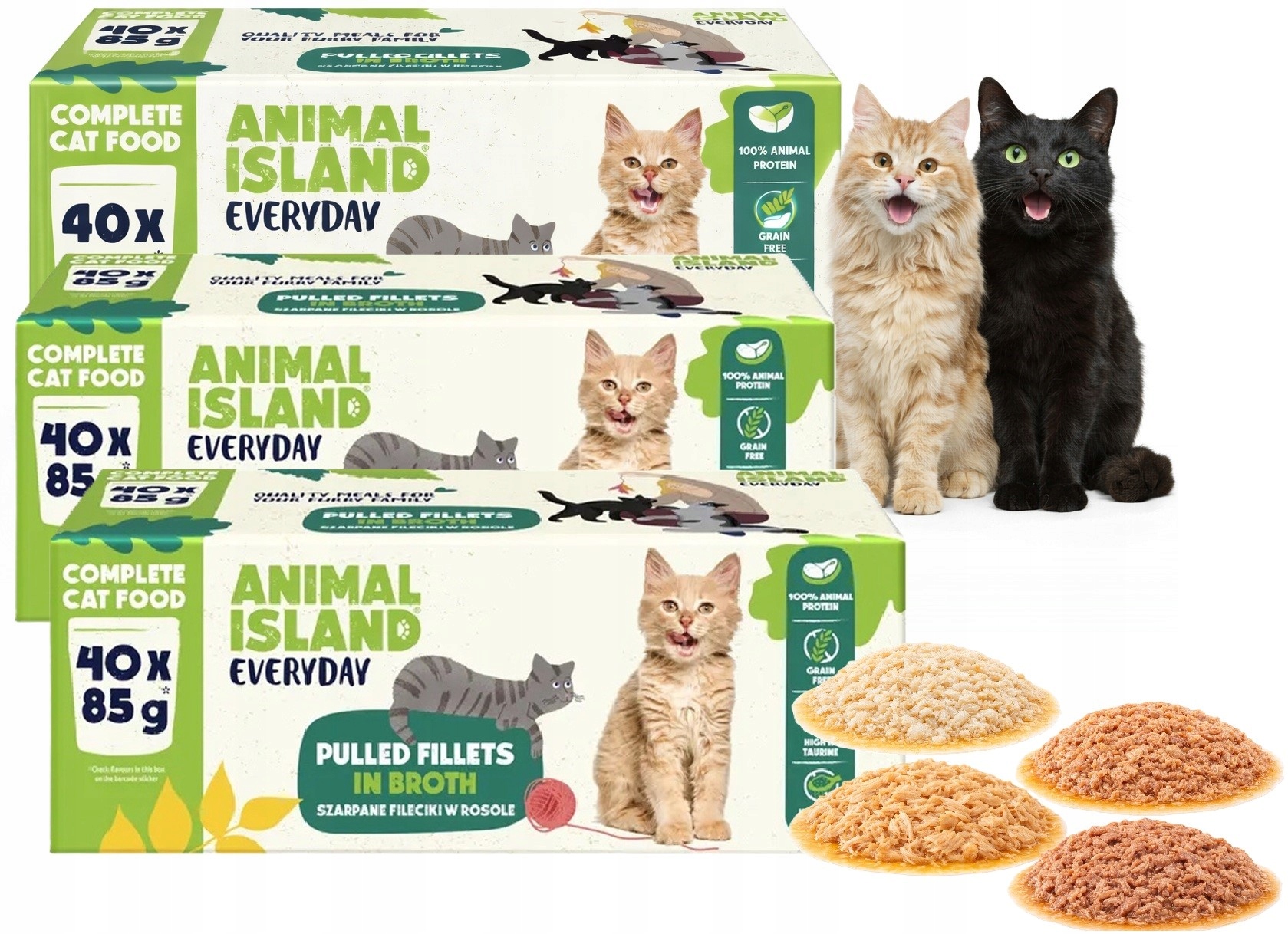 Animal Island Mokra karma dla kota mix 4 smaków 120 x 85g soczysta, pożywna