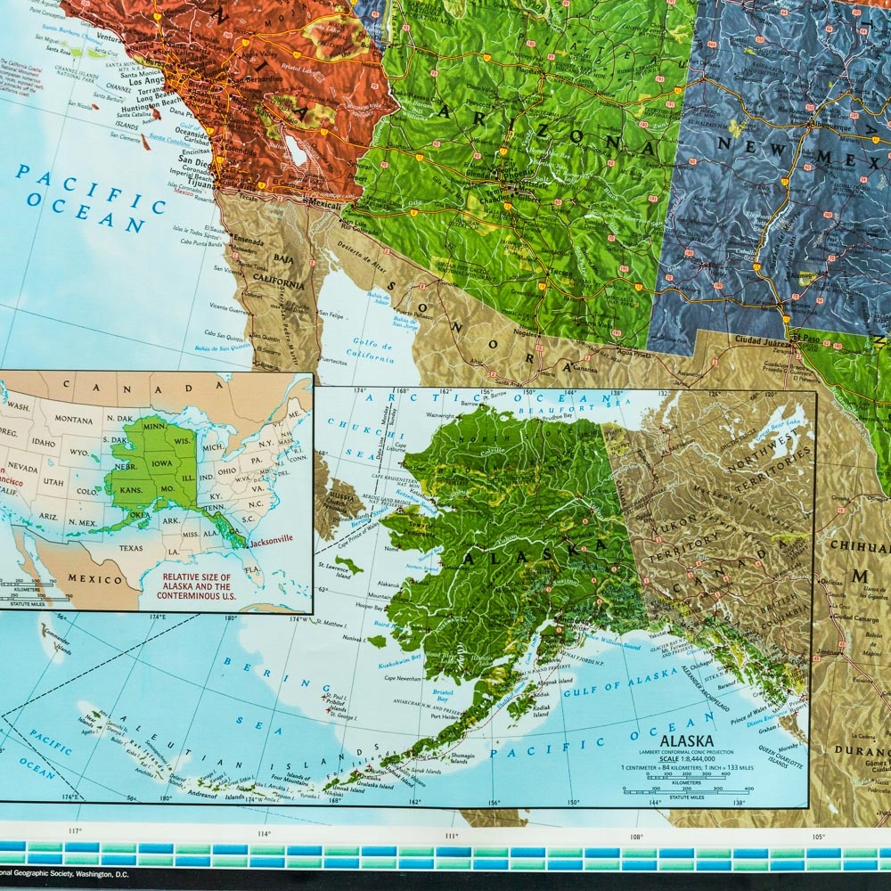 USA mapa ścienna 'KORKOWA' PINBOARD Rok wydania 2011