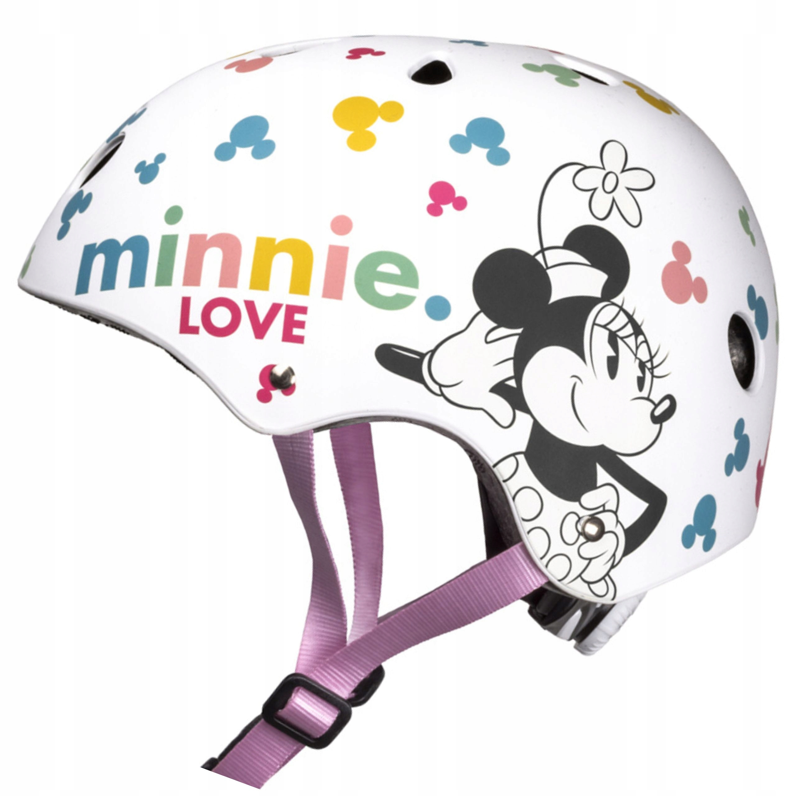 Kask Sportowy Dla Dzieci Rowerowy Dziecięcy Regulowany Myszka Minnie 52-56