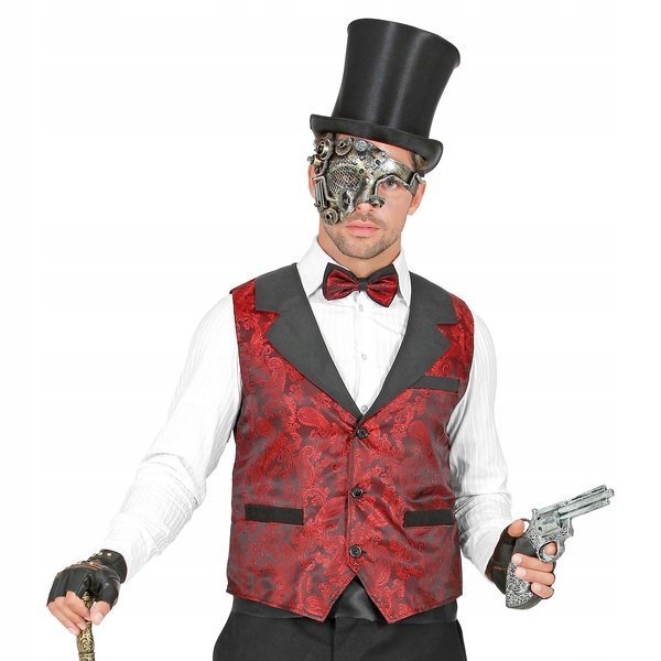KAMIZELKA BORDOWA VINTAGE STEAMPUNK KOWBOJA XL Rozmiar XL
