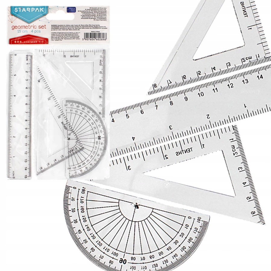 

Zestaw Geometryczny Szkolny 4 Elementy