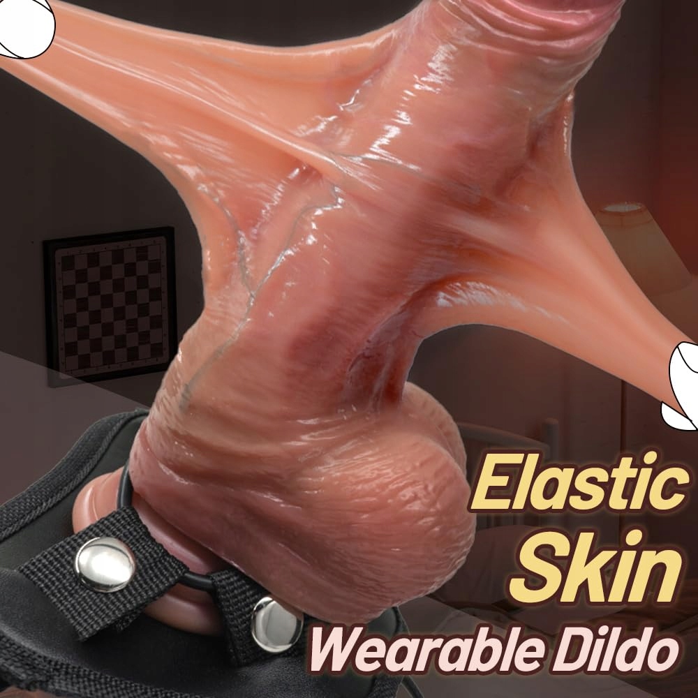 JIXAXE Realistyczny Dildo Miękki Strap On Silikonowy — miniatura 6