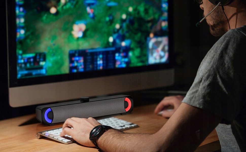 GŁOŚNIKI KOMPUTEROWE RGB DO MONITORA GIER LAPTOP Marka inna