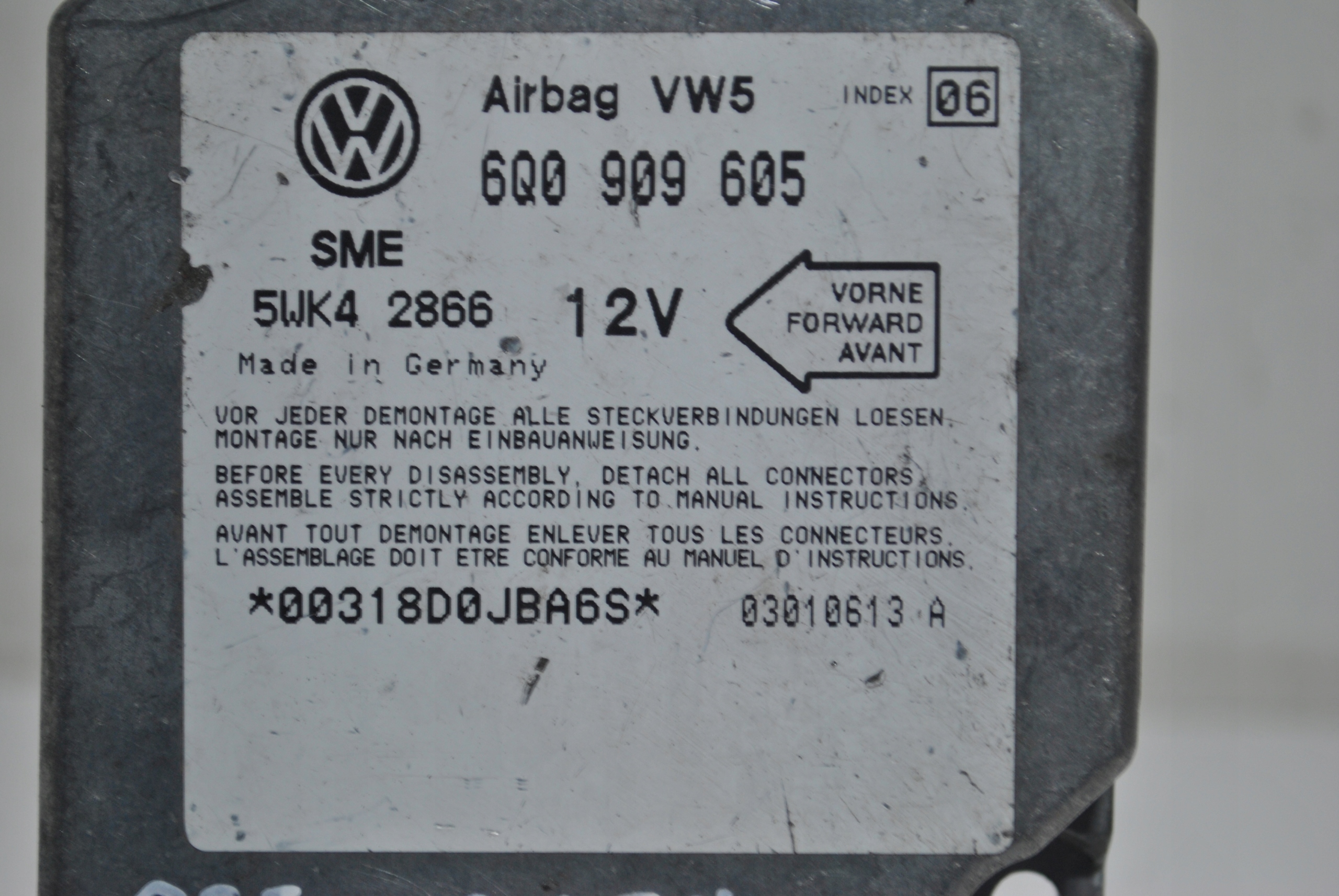 modulo SENSOR airbag SEAT ALHAMBRA 6Q0 909 605