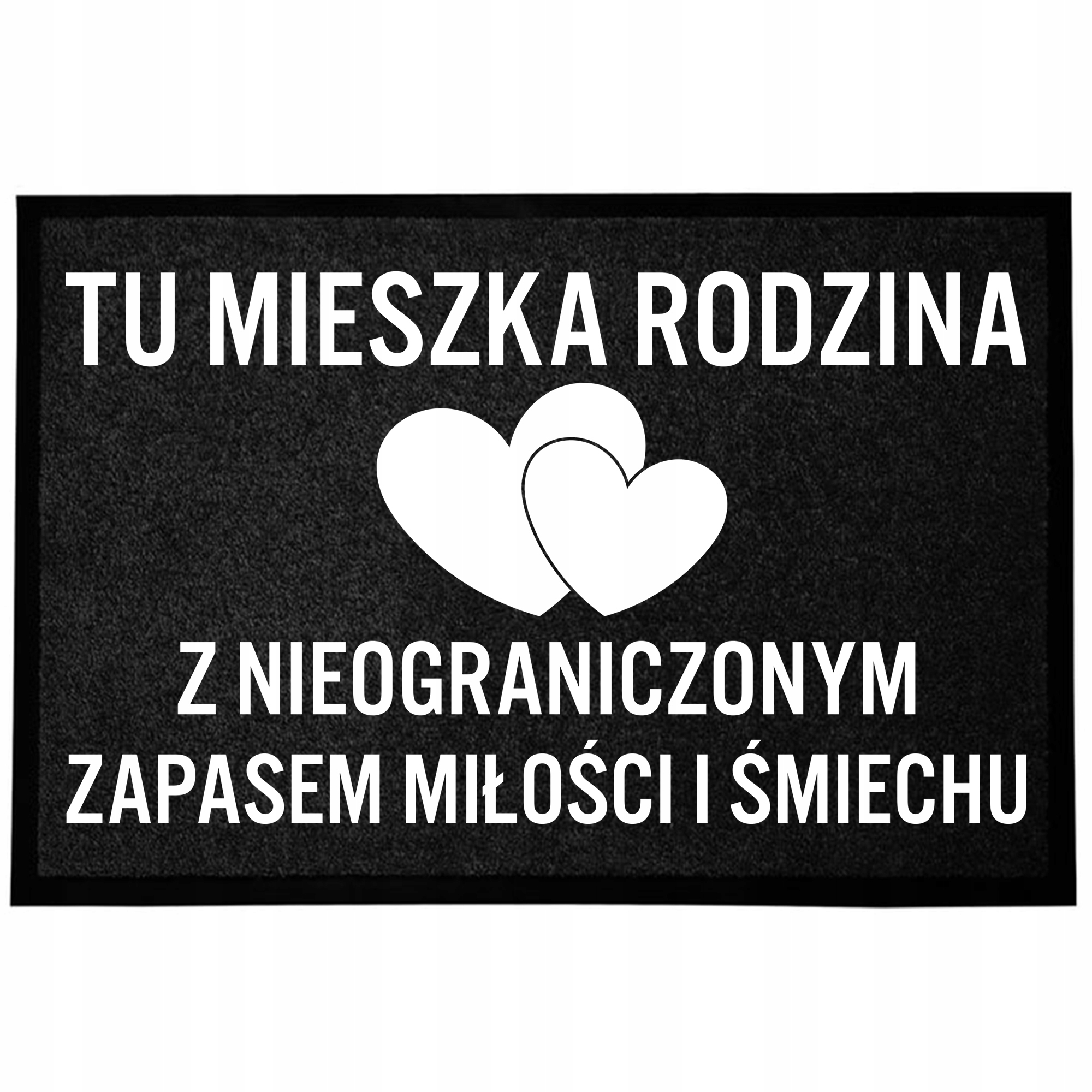 Wycieraczka Wejściowa Czarna 40X60CM Rodzinna Zabawna Nieograniczony Zapas