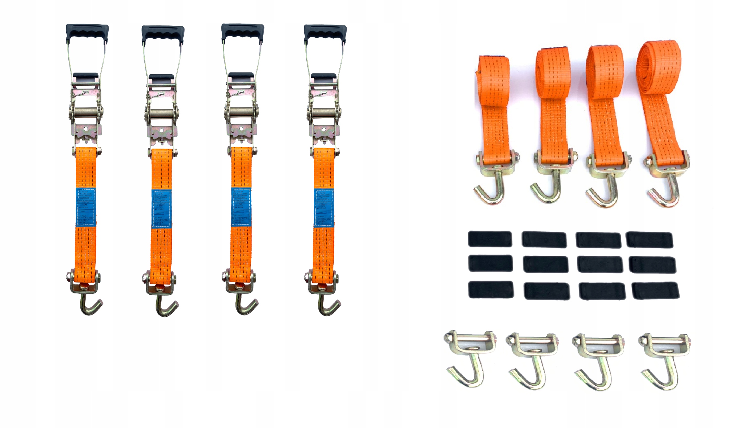 Транспортировочные ремни 3pkt 5T/3M/50mm прорезиненные 4% 1a