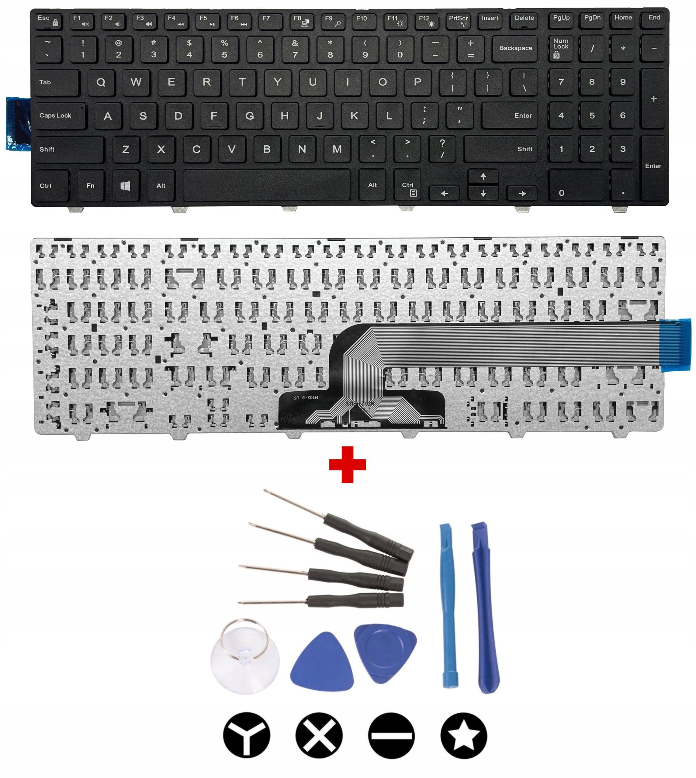 Nová Klávesnice pro Dell 15 3541 3551 3552 3567 3568 5558 5559 17 5759 7557