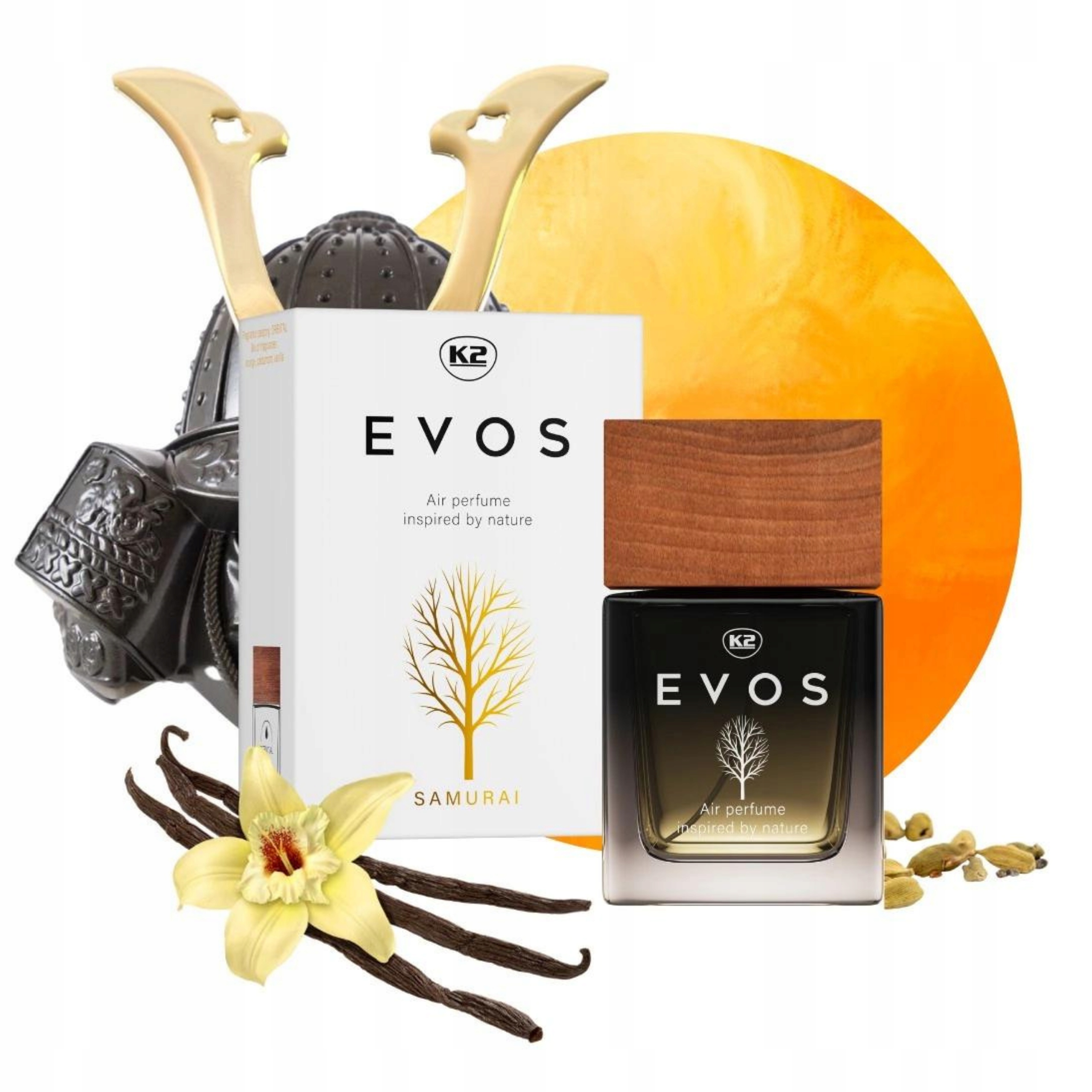 Naturalne perfumy odświeżacz do samochodu domu atomizer K2 EVOS SAMURAI EAN (GTIN) 5906534020031