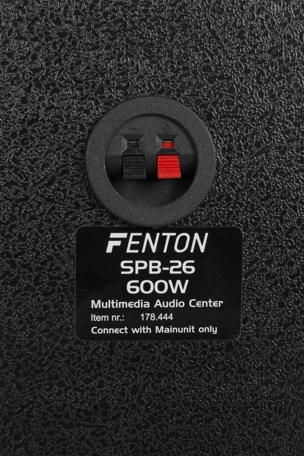 Zestaw kolumna aktywna+pasywna Fenton SPB-26 Moc muzyczna PMPO 600 W