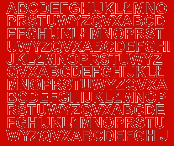 Litery samoprzylepne 1,5 cm naklejki czerwony