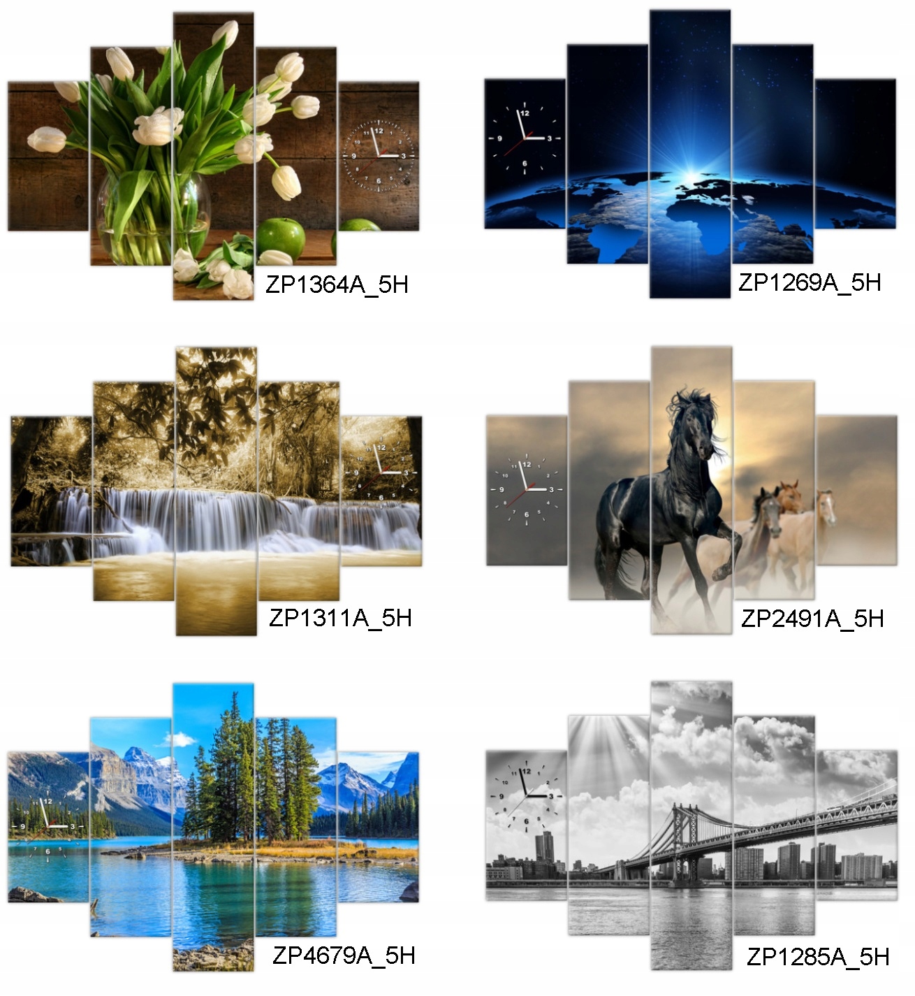 ZEGAR NA ŚCIANĘ OBRAZ NA PŁÓTNIE TURKUSOWE KULE 3D Typ ścienny