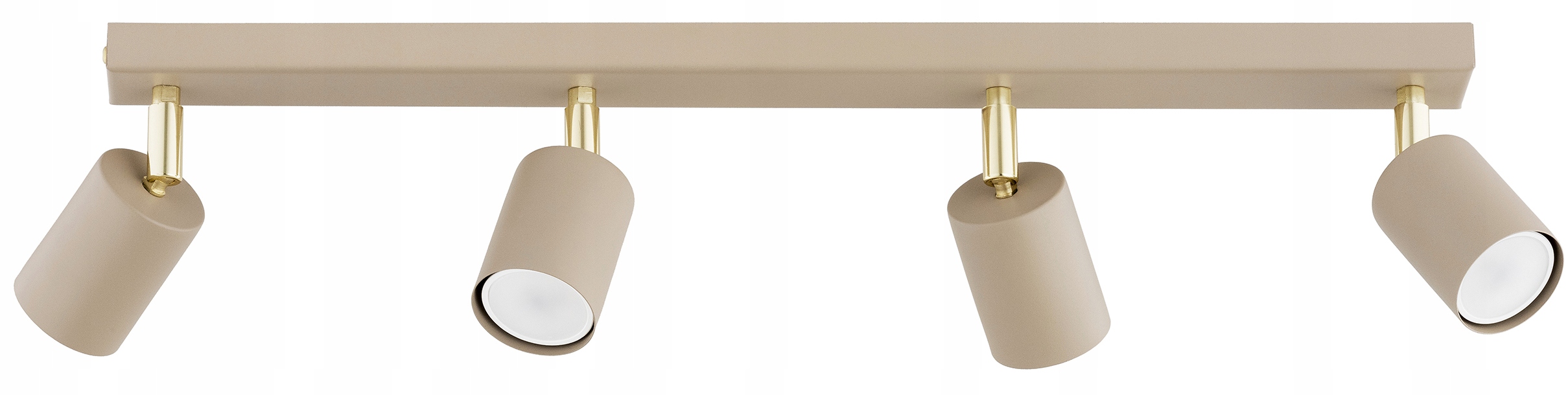 Lampa Sufitowa Szyna Spot Ruchoma Halogen Ecru Beż Led Gu10