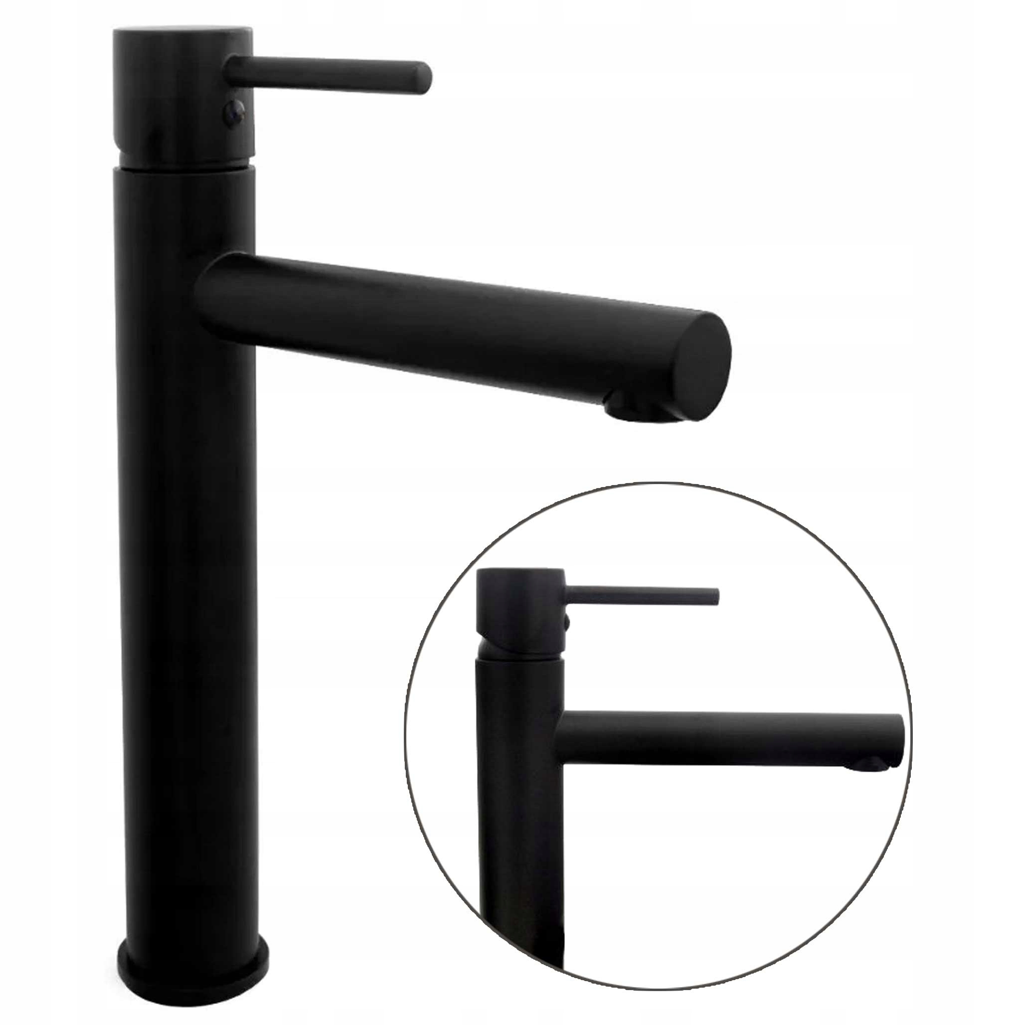 Umývadlová batéria čierna matná vysoká pre umývadlo Rea Tess Mat