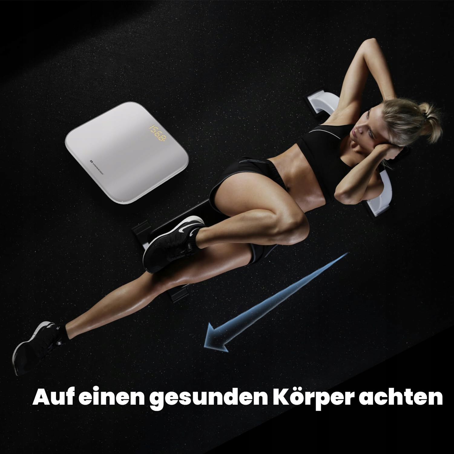 UNIWEIGH Waga Łazienkowa Cyfrowa Precyzyjna Do 180kg Szklana LED Biała — miniatura 7