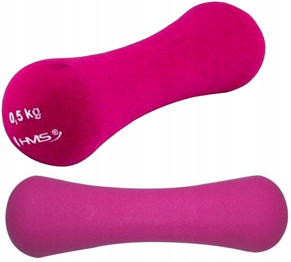 Ciężarek Żeliwny Pokryty Neoprenem Hms 0,5 Kg Fitness Aerobik Dom Siłownia