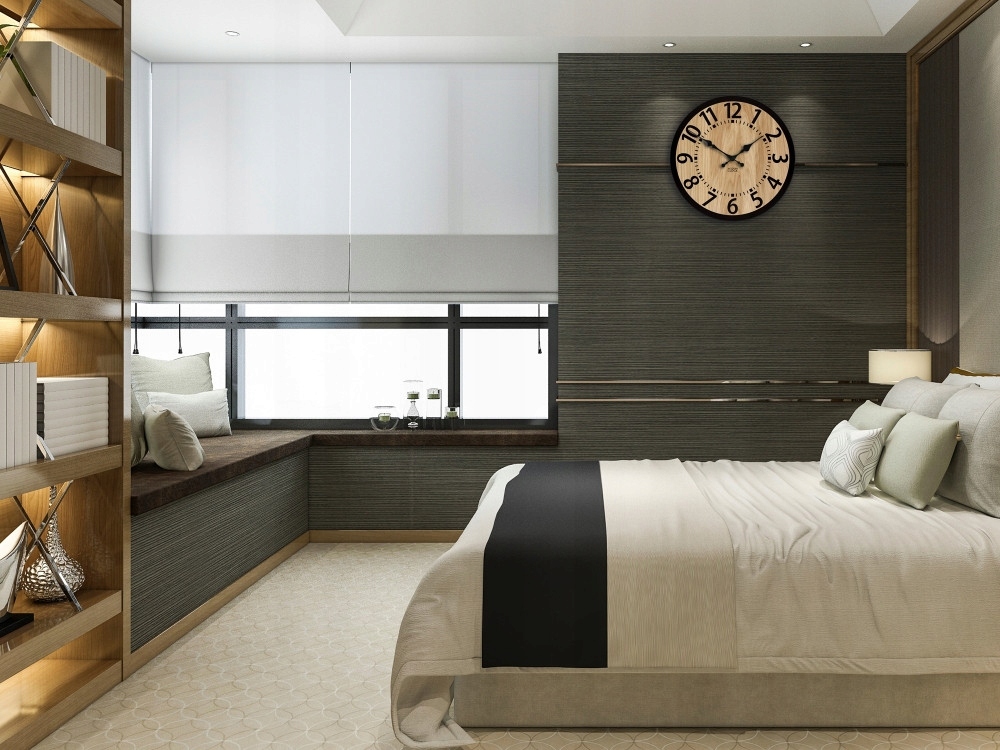 Zegar Ścienny Drewniany BERLIN Czarny Cichy Kod producenta Berlin_Black