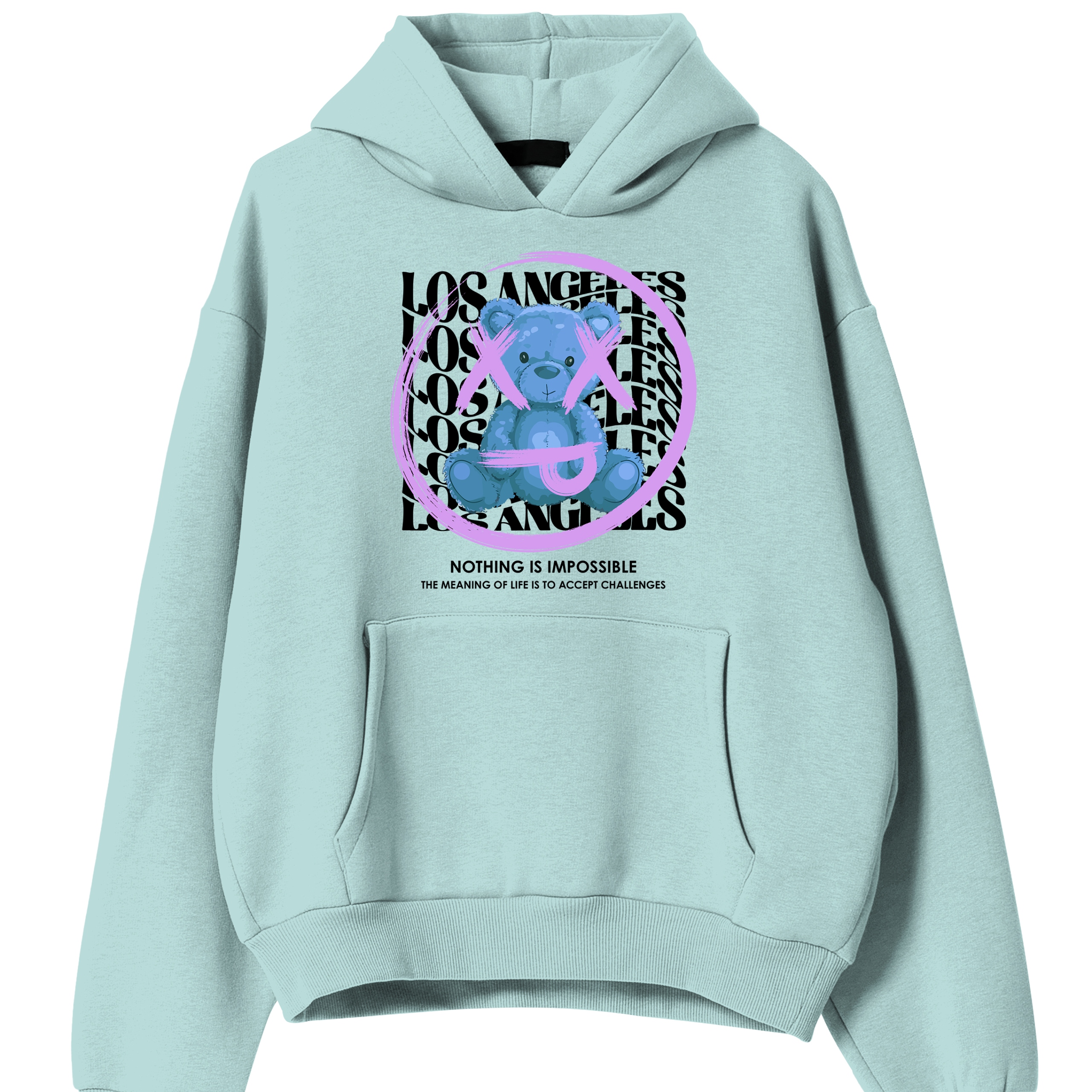 Mikina Mátová Kapuce jako Dárek Los Angeles Nothing Is Impossible M
