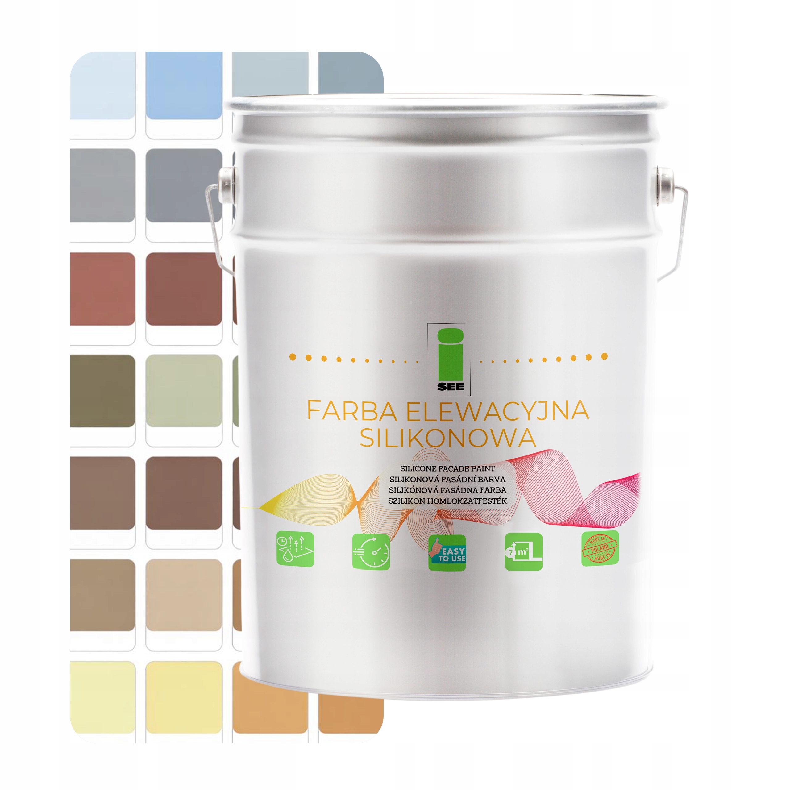 Fasádna Silikónová Fasádna Farba 44 Farieb 10 L Paropriepustná