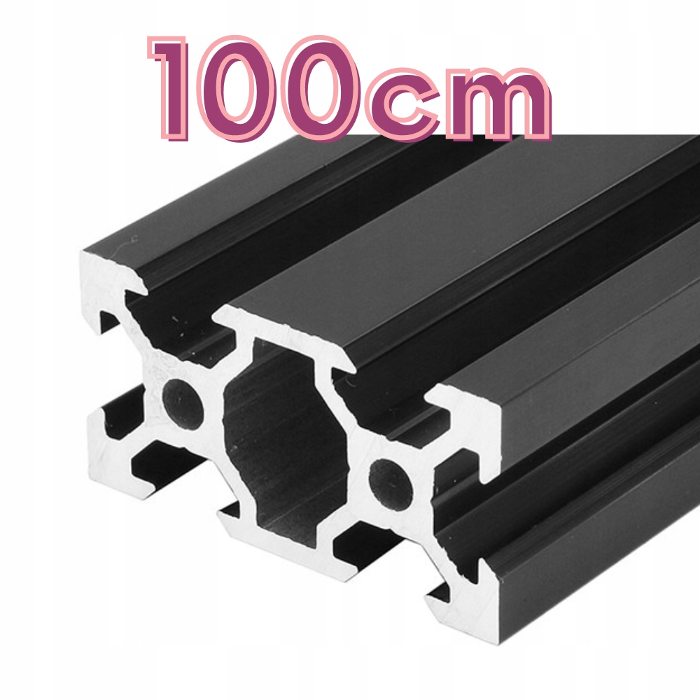 Hliníkový profil V-Slot 20x40x100 cm Černý