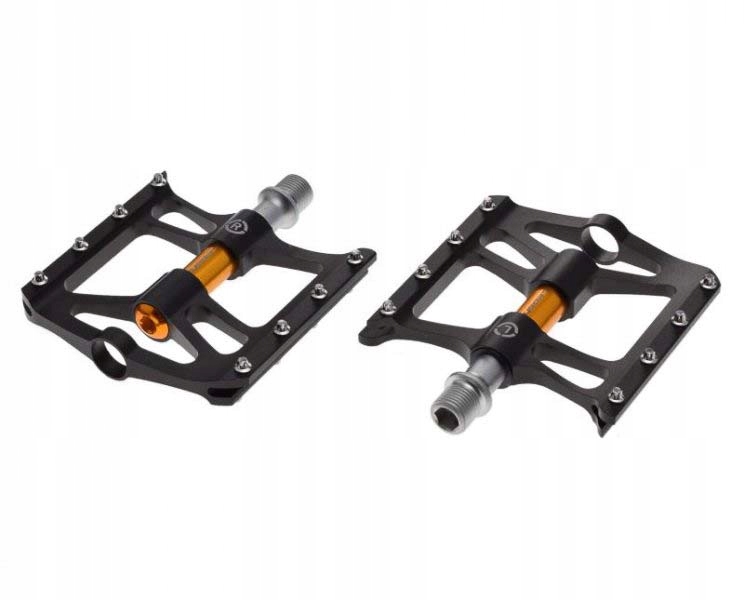ВЕЛОСИПЕДНЫЕ ПЕДАЛИ АЛЮМИНИЕВЫЕ ПЛАТФОРМЫ ЧЕРНЫЙ ЗОЛОТОЙ