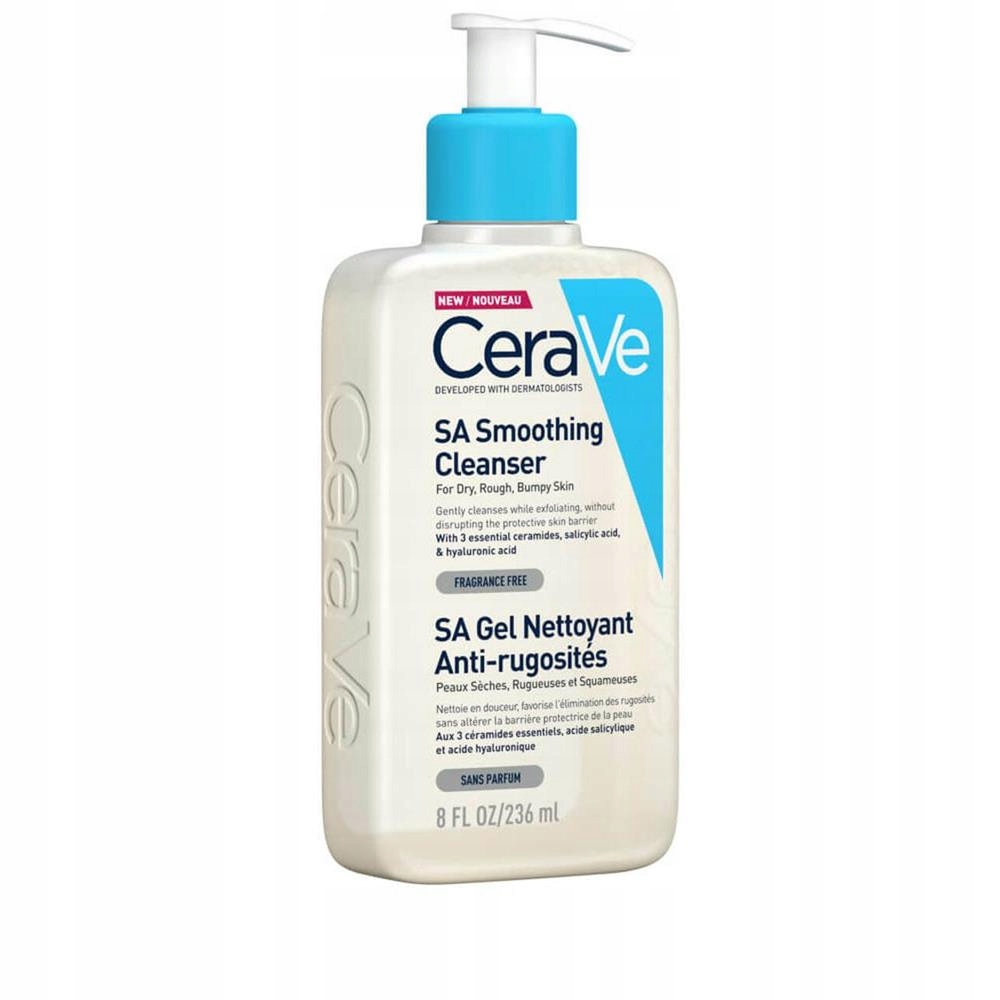 CERAVE SA ŻEL WYGŁADZAJĄCY DO MYCIA SKÓRY SZORSTKIEJ SUCHEJ 236ML + GRATIS