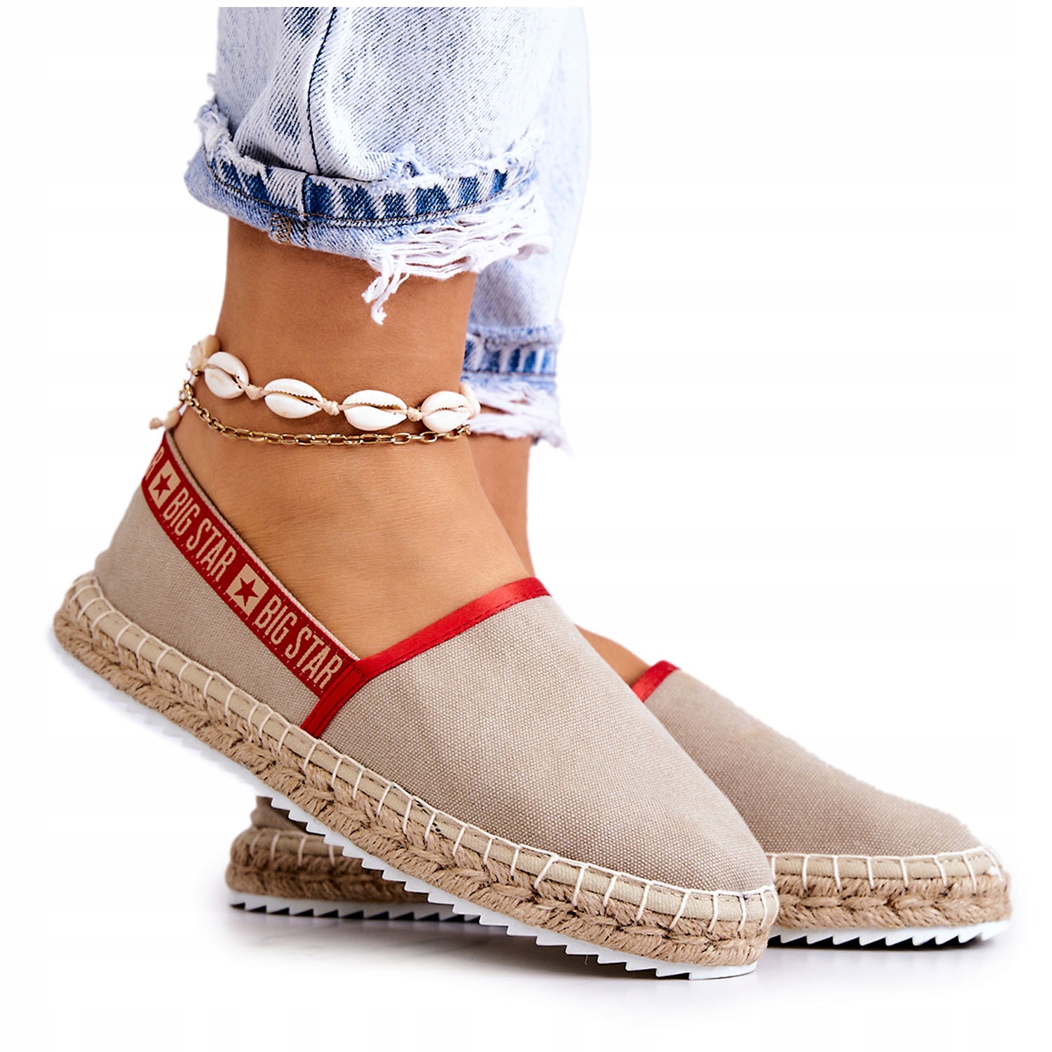 DAMSKIE ESPADRYLE BIG STAR JJ274879 BEŻOWE 37