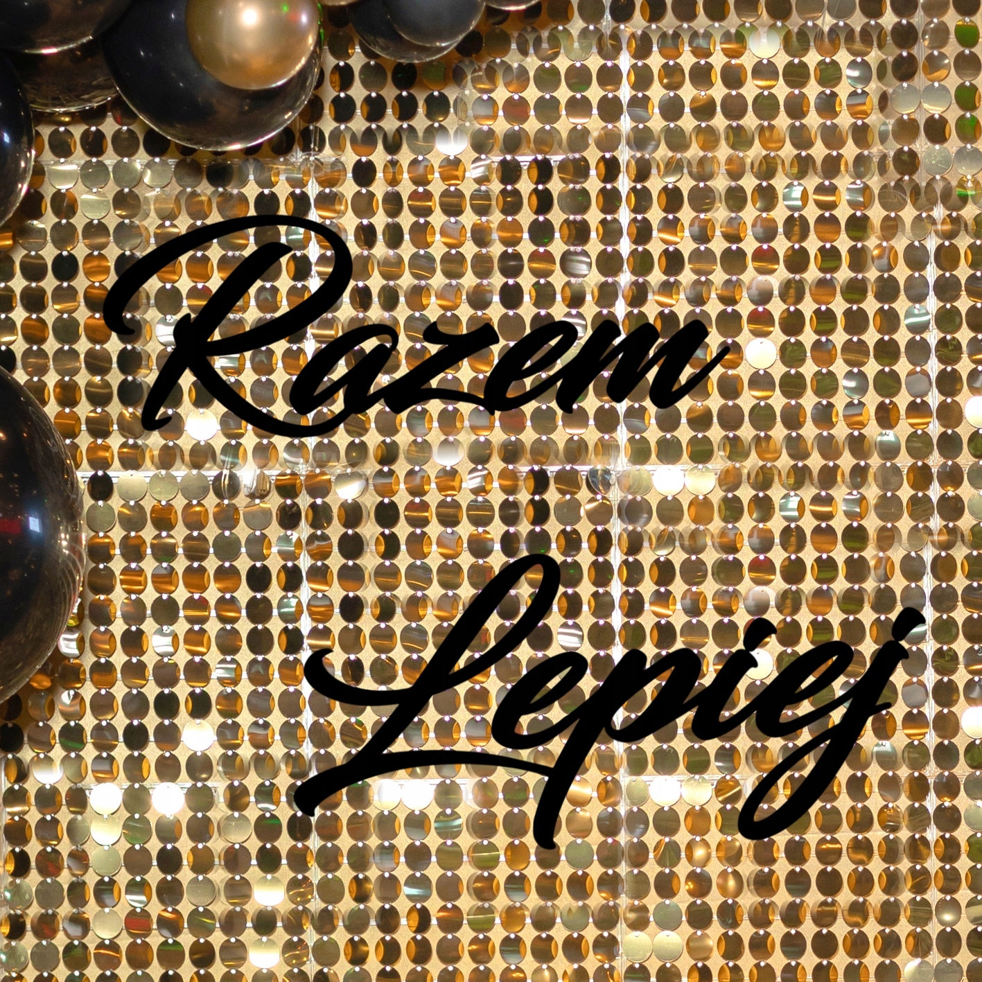 Černý nápis Společně Lepší svatební dekorace na svatební hostina svatba plexisklo 5 mm