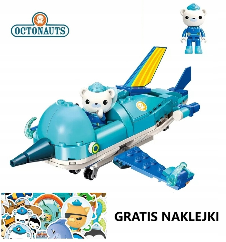 Klocki Oktonauci Octonauts statek Kapitan Barnacles zestaw pływak Figurki