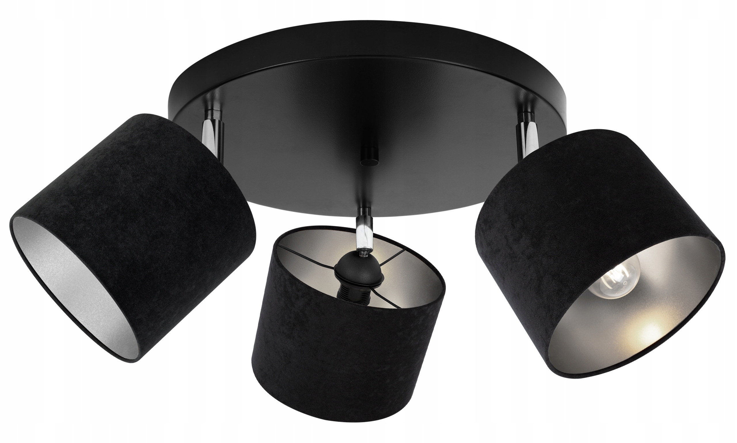 LAMPA WISZĄCA SUFITOWA ŻYRANDOL PLAFON CHROM WELUR