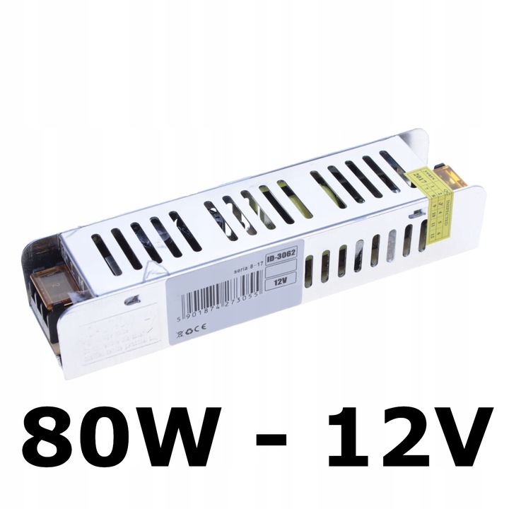 

Zasilacz modułowy do taśm Led Slim Cctv 12V 80W