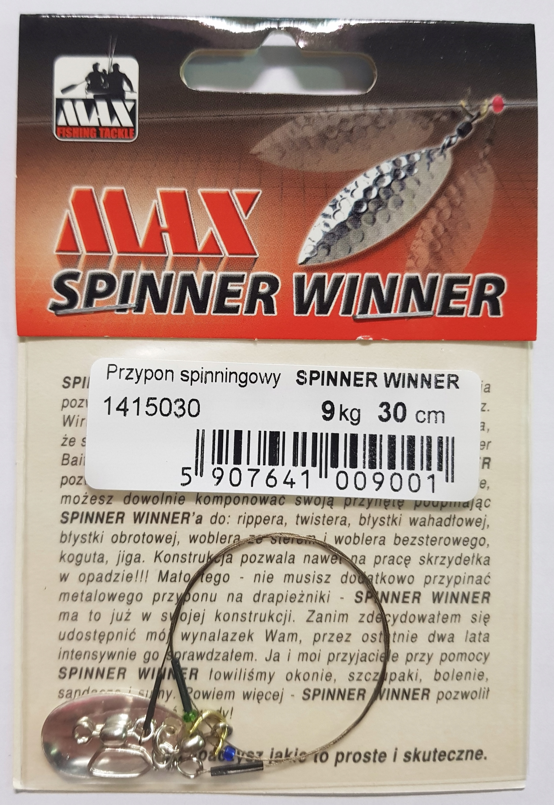 Przypon Spinner Winner 9kg/30cm– Max Fishing Team