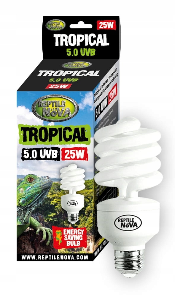 

Reptile Nova Żarówka Uvb 5.0 25W Tropical