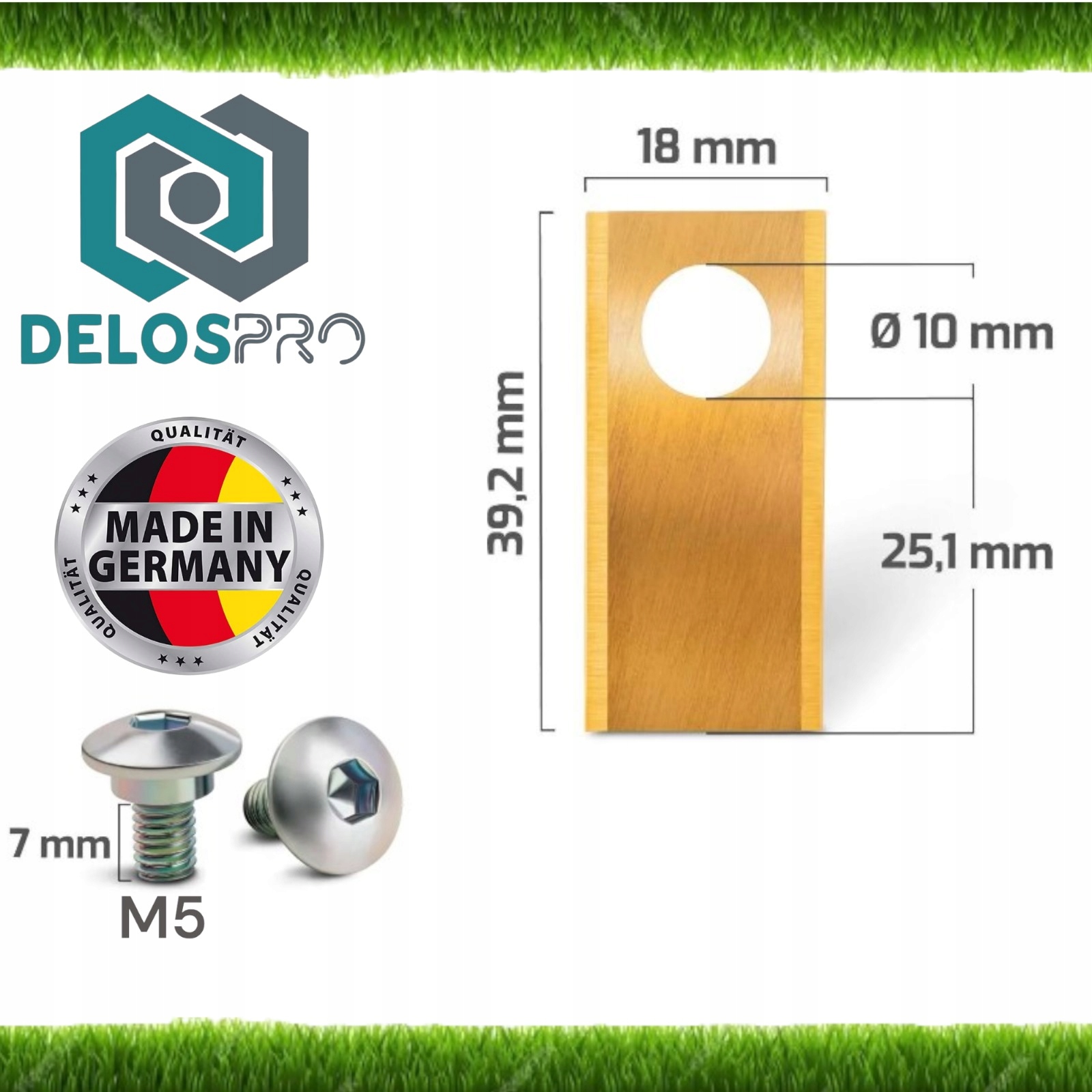 DELOSPRO OSTRZA DO KOSIARKI Parkside PMRDA 20-LI B2 1000m2 Kod producenta D24-001-100-404