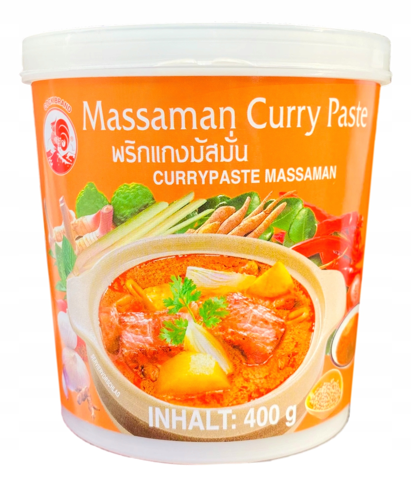 

Pasta Curry Massaman 400g Tajska Cock
