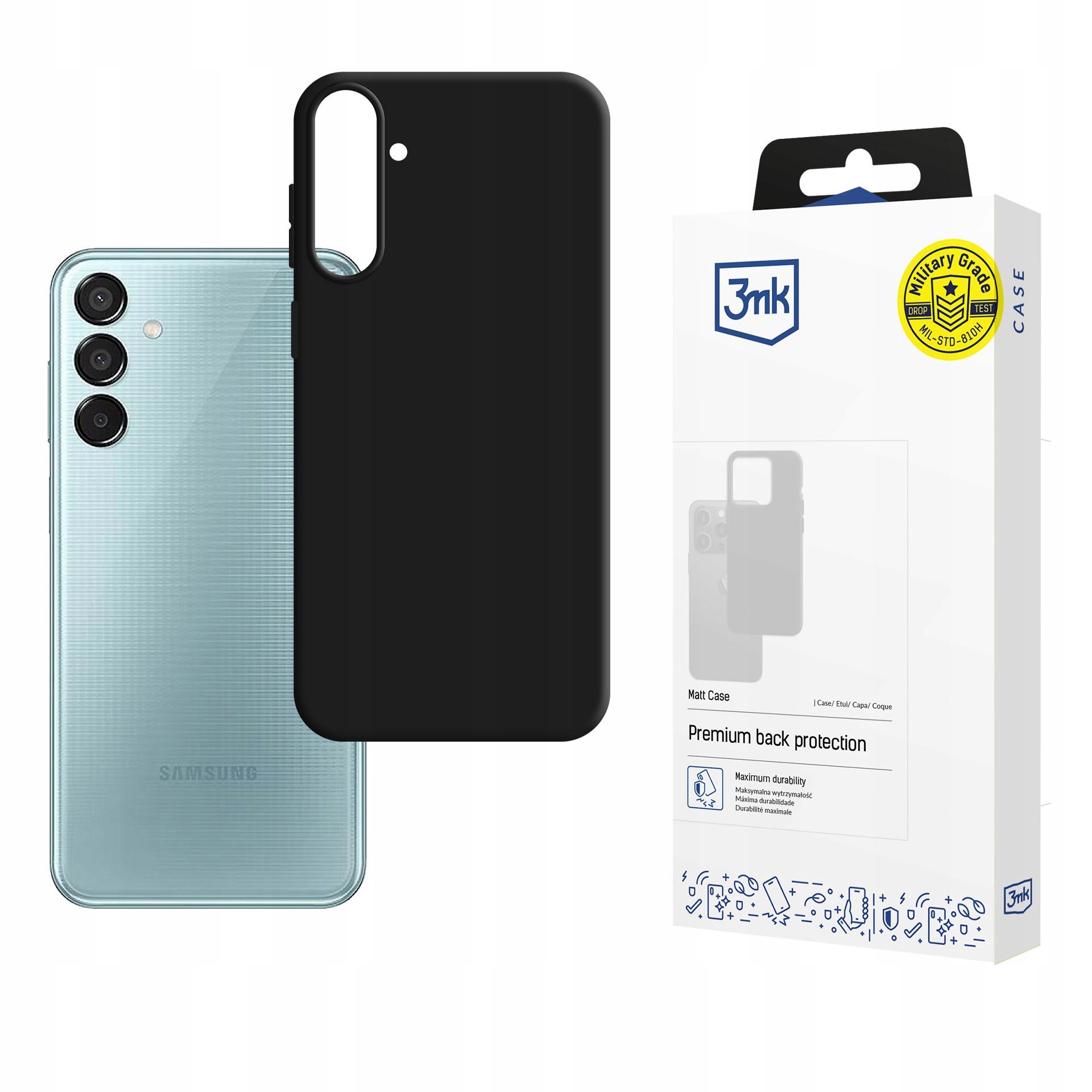 3MK Etui Pokrowiec Do Samsung Galaxy M16 5G Matt Case Odporny Na Zadarciagi