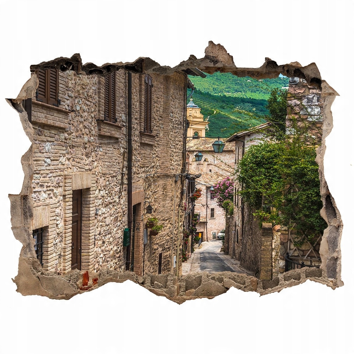 

Fototapeta dziura na ścianę 3d Urokliwa uliczka