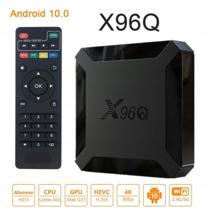 SmartBox Altmir H313 X96Q Media Box 4K z Androidem 2/16Gb i Wi-Fi 5G Wysokość produktu 1.8 cm