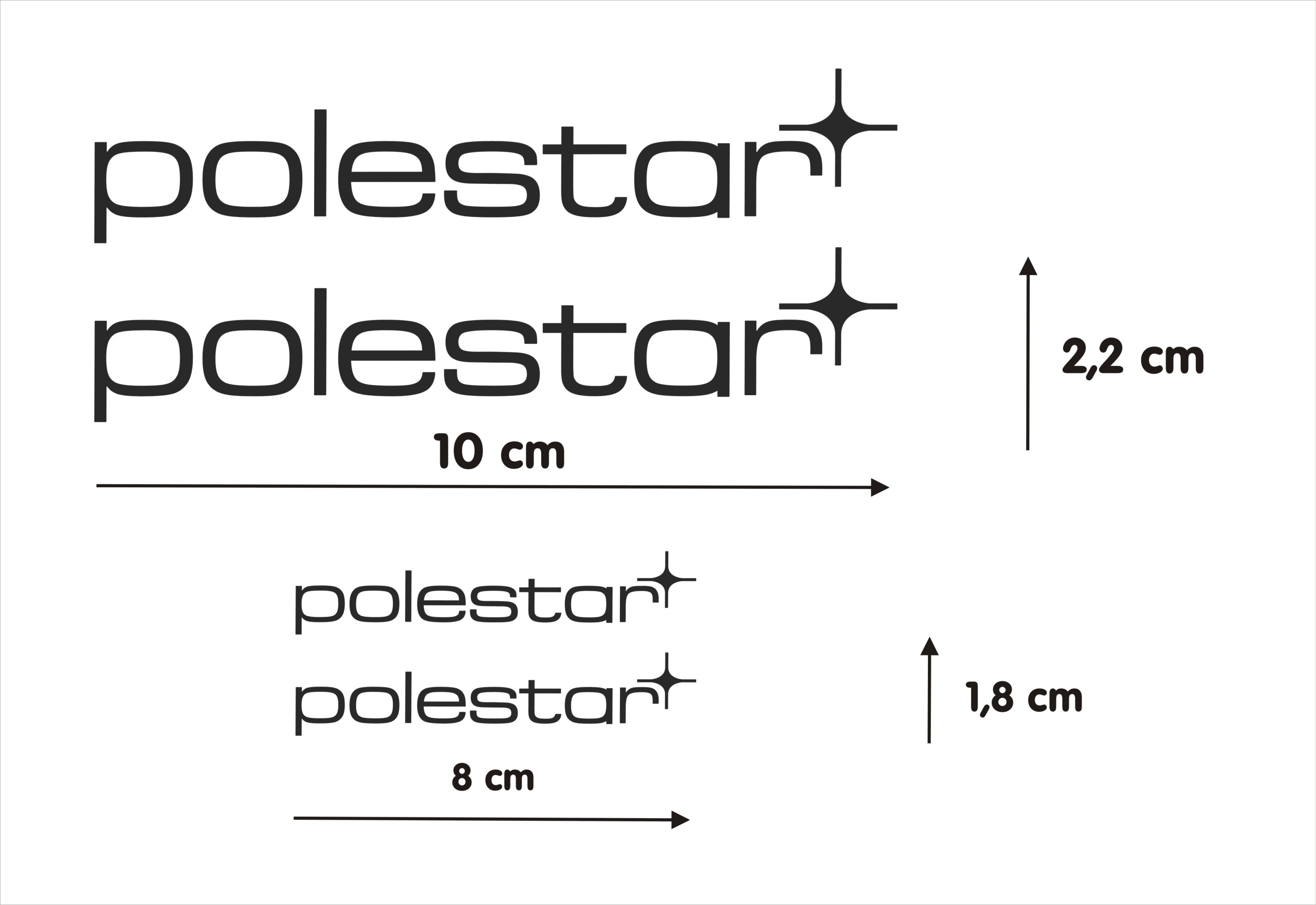 Polestar Volvo Komplet Naklejek Na Zaciski Hamulcowe Hi Temp 8 Lat Czarne