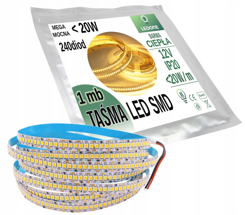 

Mocna Taśma 240 Led Premium 2835 IP20 1mb
