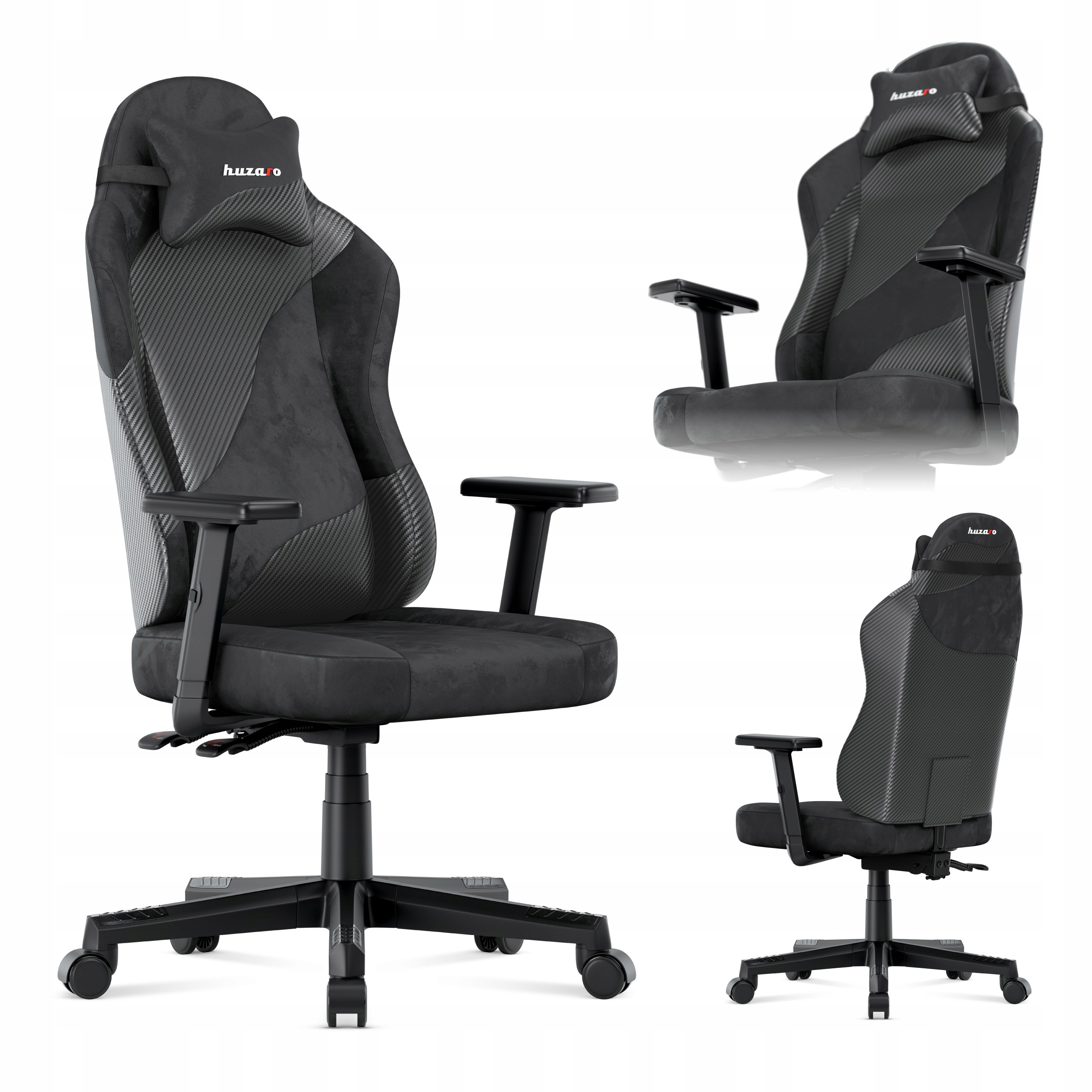 Herní Křeslo Huzaro otočné, kbelíkové, ergonomické, nastavitelné, 140-185 cm