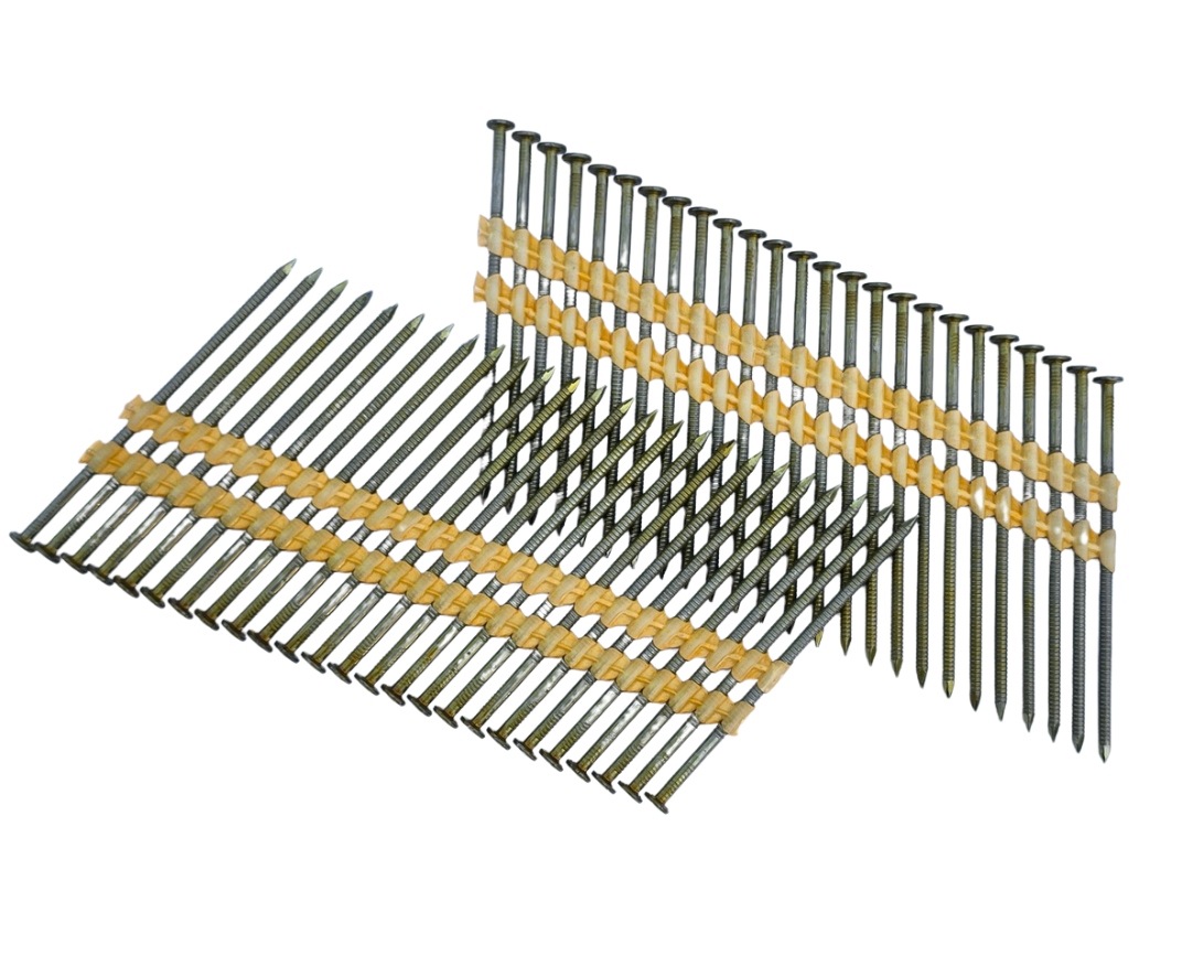 Hřebíky do hřebíkovačky spojené plastem 2,8x65mm 21° 2000ks BkRi Cp