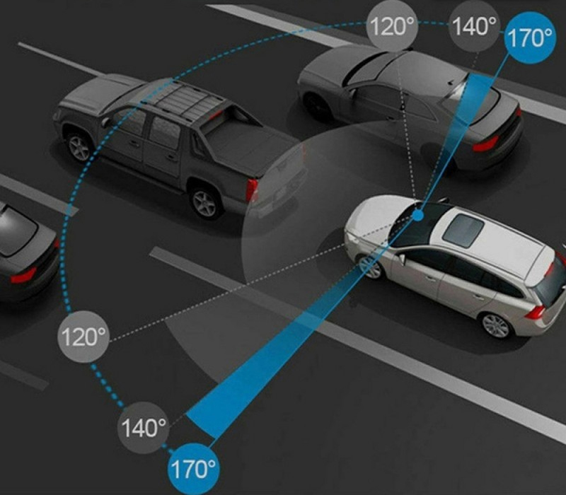 WIDEOREJESTRATOR KAMERA LUSTERKO SAMOCHODOWA FHD Color black