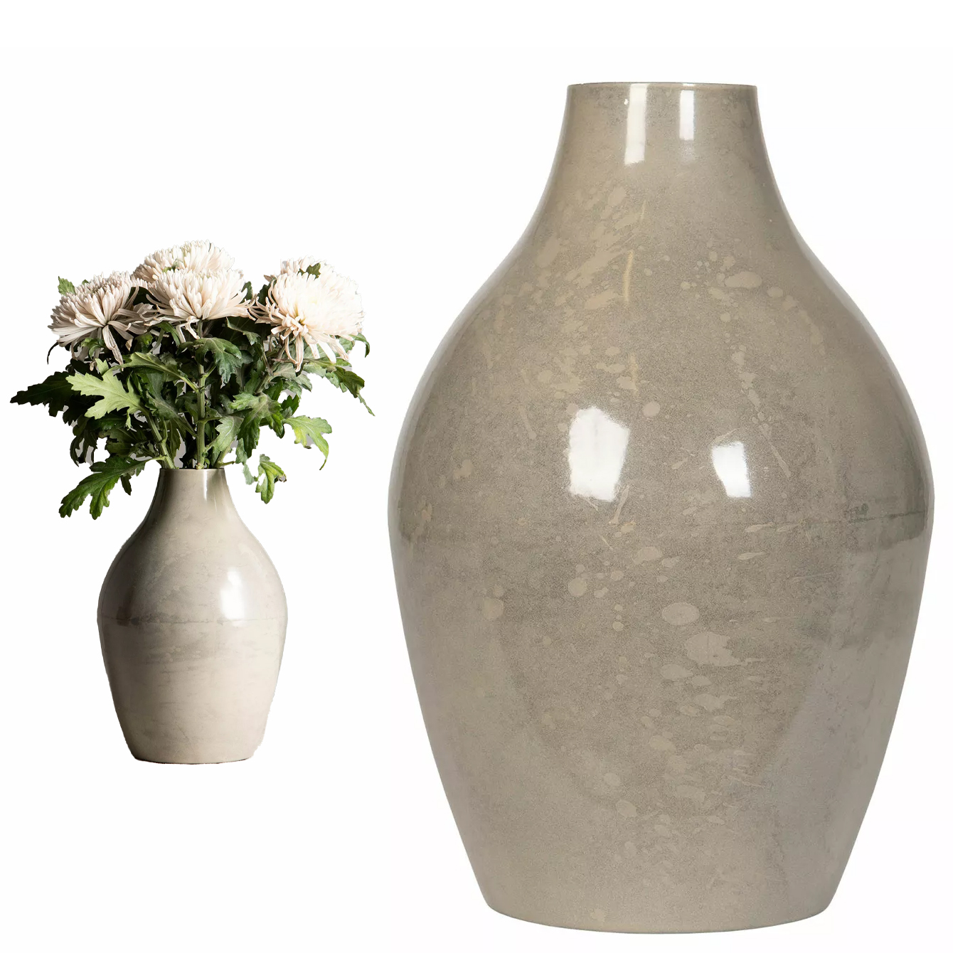 Velká Váza 32 cm na květiny tulipány kovová skandinávská ozdoba do obývacího pokoje